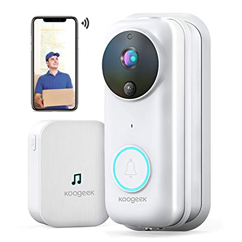 Immagine di Videocitofono Wifi,Campanello Video HD 1080P Citofono Wifi,Audio Bidirezionale,RIP Detection,Grandangolo 170 °,Visione Notturna a Infrarossi,IP53