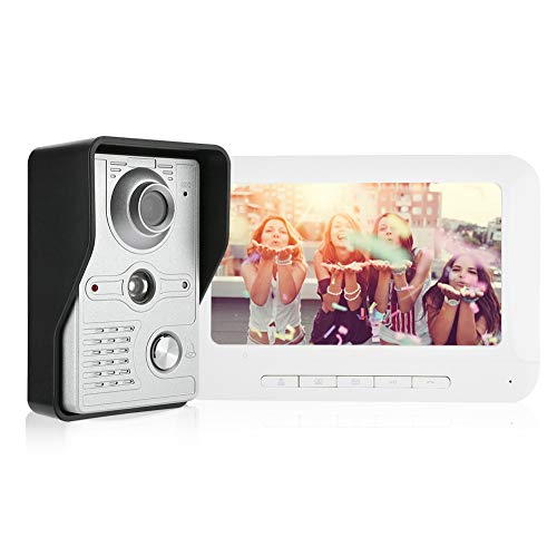 Immagine di Kit Videocitofonico Campanello Kit Citofono Campanello Smart Videocitofono Intercom Wifi/wireless Con 7 Pollici Tft Lcd Screem Funzione Di Visione Notturna(EU)