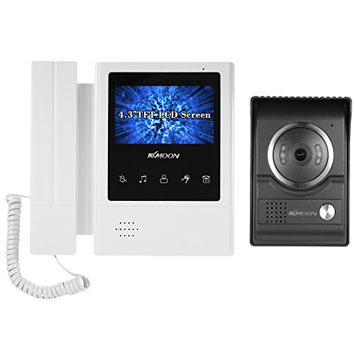 Immagine di KKmoon Videocitofono Cablata Video Citofoni 4,3 Pollici LCD Monitor Supporto Visione Notturna Audio Bidirezionale Impermeabile Video Door Phone per Sorveglianza Domestica